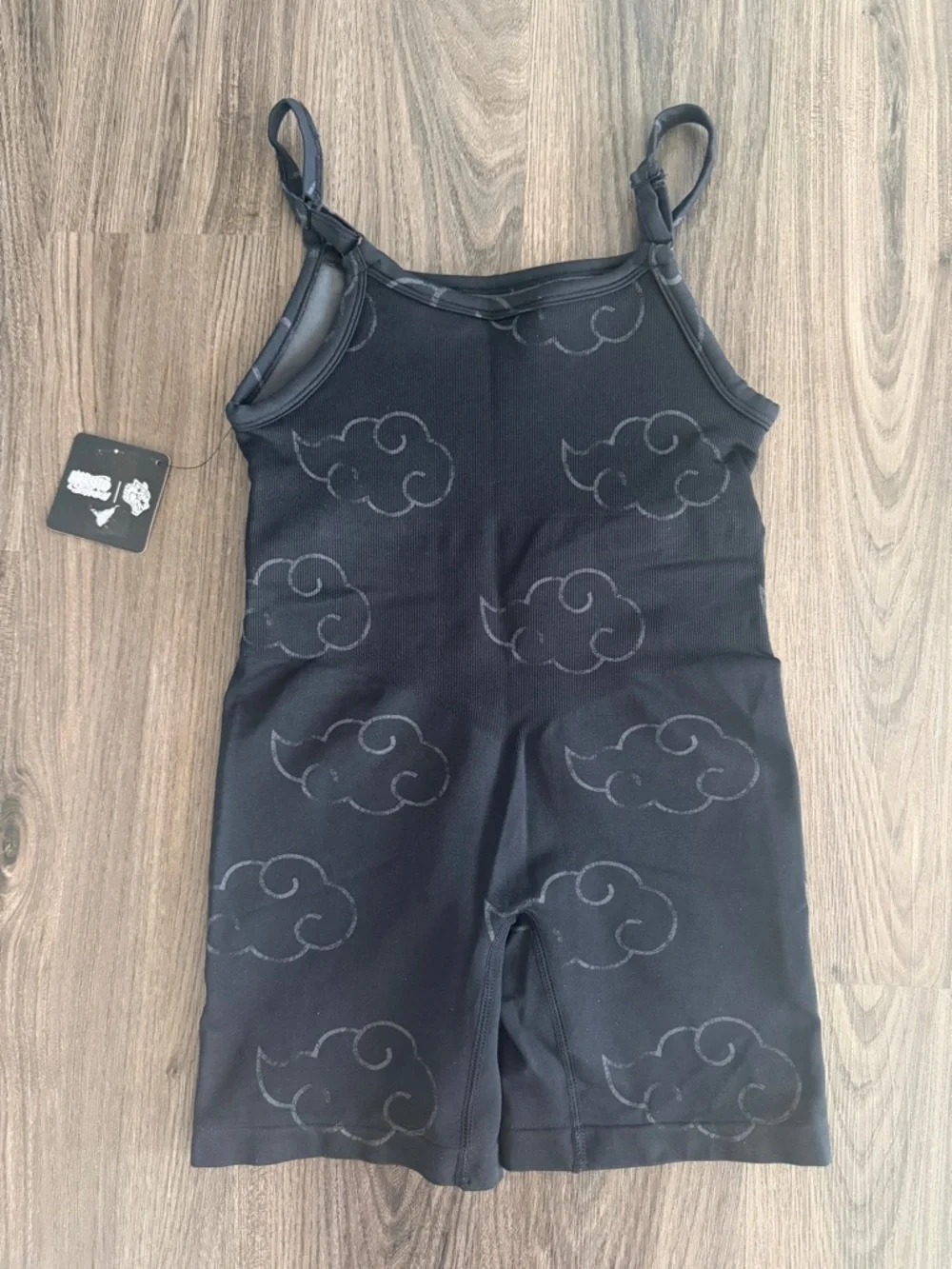 Darc Sport She Romper Naruto Collab Wolves Bodysuit Shapewear Black Clouds - Picture 6 of 7